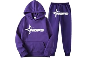 XUEQINGDE NOFS Jogginganzug Streetwear Tracksuit für Herren Corteiz Tracksuit Buchstaben Druck Lose Hoodies und Jogginghosen Y2K Hip Hop Streetwear Unisex Pullover Oberteile und Sporthosen Trapstar Anzug