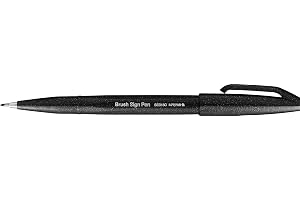 Pentel Brush Sign Pen SES15C-A Długopis Pędzelkowy, Czarny