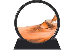 YATOSEEN Ornamento da Tavolo di Arte della Sabbia in Movimento, 3D Sandscape in Motion Display Flowing Sand Painting Telaio, Rilassante per la Casa, l'ufficio e il Lavoro