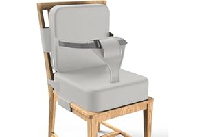 FUGUIB SitzerhöHung Stuhl Kind,Silbergrau SitzerhöHung Stuhl,SitzerhöHung Kinder 2PCS,Sitzkissen Kinder,Sicherheitsgurt Verstellbar Geeignet FüR Kind Im Alter Von 3-12 Jahren