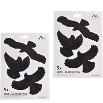 Stickers Anti-collision Oiseaux HOOWA - 9 Pièces PVC Pour Vitres 30x20 Cm