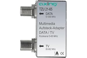 Axing TZU 21-65 Multimedia-Aufsteckadapter Verteiler für Kabelmodem und TV