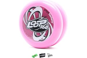 YOYO FACTORY YoyoFactory Loop 360 Yo-Yo - Rose (Idéal Pour Les débutants, Jeu Yoyo Moderne , Roulement à Billes En Métal, Ficelle Et Instructions Incluses)