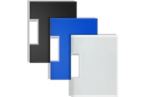 FOSHISY 60-Pocket A4 Binder with Plastic Sleeves, Heavy Duty Art Portfolio Folder with Clear Sheet Protectors, Display Book for Artwork, Document Organizer Binder, 3 Pack, Assorted Colour