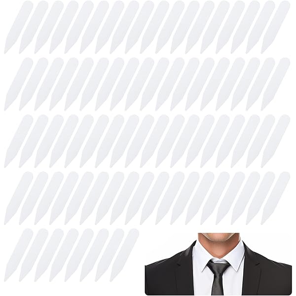 80pcs De Col En Plastique Pour Chemises Avec Queue