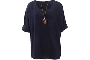 Love My Fashions® Womens Italian Lagenlook Crew Neck Long Sleeve Plain Casual Loose Fit Tunic Top Plus Size UK