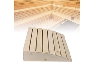 GAVIGAIN Wooden Sauna Headrest, Modern Sauna Backrest Neck Pillow, Comfortable Neck Support Pillow, Sauna Accessories for Sauna Heater Room Hotel