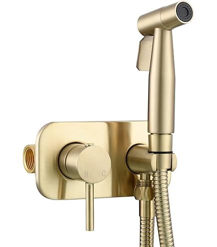 WRKMH Bidet Handbrause Set Schwarz - 2 Funktionen Mit 1.2m Schlauch Für Toilette