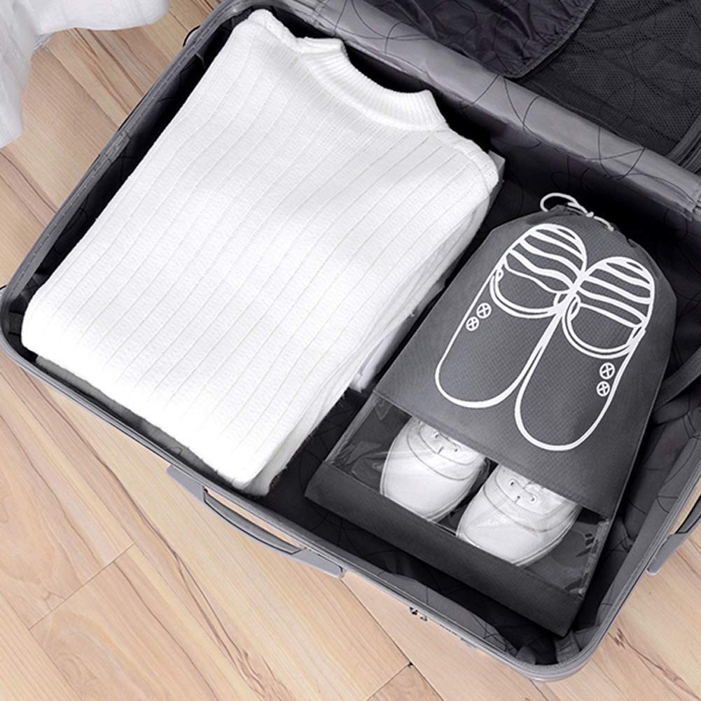 RIGHTWELL-Sac--Chaussures-10-Sacs--Chaussures-de-Voyage-avec-Embrasse-Fentres-Transparentes-Sacs-pour-Chaussures-Antipoussire-Hydrofuges-Idal-pour-Le-Voyage-ou-Le-Rangement--la-Maison