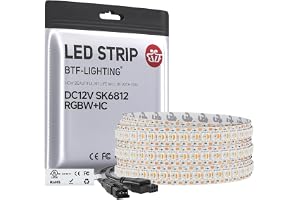 BTF-LIGHTING 5050SMD SK6812 RGBWW LED Strip 1 M 144LEDs/m DC12V vit PCB