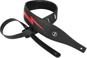 YUEKO Cool Lightning Pattern/Flame Correa para guitarra eléctrica/bajo