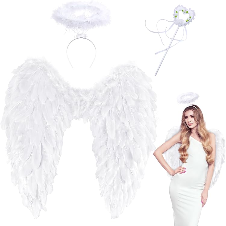 PAIRE D'AILES D'ANGE PLIÉES PLUMES 65X65CM NOIR