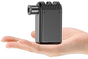 HDeye Pompe à Air Électrique, Mini Pompe à Vélo de Poche,100 PSI Pompe à Air Électrique Rechargeable Type-C 350mAh, Noir