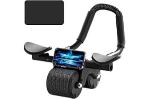 TOPRON Abdominal Roller Wheel, Neues Automatisches Rebound-Bauchrad mit Ellenbogenstütze, Stabilen DoppelräDern Bauchtrainer mit Kniematte Perfektes Heim-Fitnessgerät für Männer und Frauen