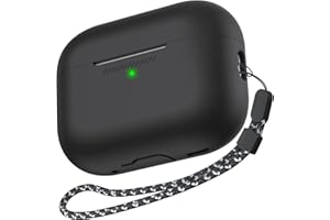 AhaStyle Silikon Hülle für Airpods Pro 2 (2023/2022/2019) Ganzkörper Cover Skin für AirPods Pro 2nd/1st Generation (USB-C/Lightning-Kabel) mit Handschlaufe