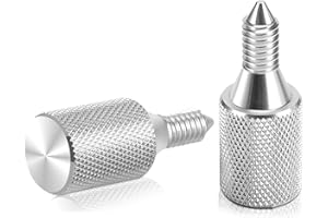 KINGEAGLE Rändelschraube für Kitchenaid Kippkopf und Bowl-Lift Standmixer, silberfarben, längere Nabenknopfschraube, Zubehör, Ersatzteil, 2 Stück