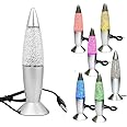 YOLIGHT Classic LED Mini Lava Lamp USB Rocket Sparkling Lamp Multicolor Changing Glitter Night Light Bedroom Christmas Decor (Rocket Lava Light)