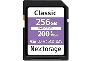 Nextorage Carte SD 256Go, SDXC UHS-I 256GB, SD Card mémoire Japonaise, Accessoires Photo et caméscopes pour appareils Photo Nikon/Canon/Sony/Fujifilm, F2PRO NX-F2PRO256G