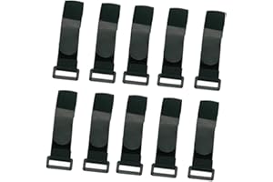 MILAGETO 10 Bicycle Straps Reusable Multi-Purpose Bicycle Pump Tyre Bag Lashing Straps Band Adjustable Cable Attachment Safety Strap, Black, 20 cm