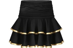 Choomomo Gonna da Danza Classica Latino Jazz Gonne Corte da Ballerina Minigonna Balletto a Vita Elastica Ragazze Gonnelino da Ballo Skirt 5-16 Anni