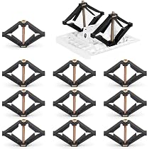 Kit Réparation Boîtier électrique 10 Pièces - Avec Tige De Support, PVC Doré, Pour Prises Et Interrupteurs, Facile à Installer
