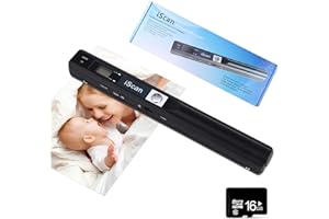 Youool Handscanner mit 16G Micro SD, 900 DPI Tragbarer Hand-Dokumentenscanner Farbscanner, A4 Scanner Scannen im JPG und PDF Format für Dokumente Quittungen Fotos