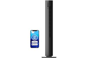 Clean Air Optima CA-407G Smart - Luxus Turmventilator - Luftdurchsatz bis 500m³/h - Oszillation 90º - Staubfilter für saubere und frische Luft - Smartphone-Bedienung