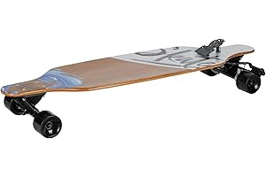 SCOPS Longboard Skateboard 37"x10" – 8-Layer Maple/Birch/Beech Deck, Full Deck Print, Non-Slip Grip, ABEC-9 Bearings, 78A Wheels, Urban Cruiser, For Teens & Adults, Long Board For Urban Use