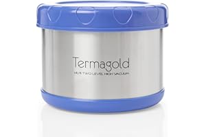 ONNA Termo Colección TERMAGOLD para Alimentos Sólidos/Semisólidos 500ml – (Fríos/Calientes) Acero Inox.304, Conserva la Temperatura