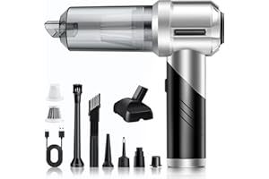 NVKHG Handstaubsauger, 18000Pa Handstaubsauger Akku, 3 in 1 Faltbar Mini Staubsauger, Auto-Staubsauger mit Bürstenloser Motor, Nass&Trocken Kabelloser Staubsauger für Auto, Haus, Küche