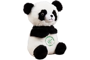 HOVEELUTY Panda De Peluche Que Respira, Peluche Realista De 5,9 X 12,6 Pulgadas Peluche Que Se Ilumina Y Respira Con Canción De Cuna Alivio De La Ansiedad, Panda De Peluche Relajante Para Niños Panda De Pelu