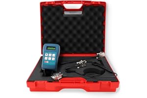 HILGER U. KERN TRUMMETER® - Medidor de tensión de correa, rango de medición 10-800 Hz, dos líneas LCD, 10 idiomas disponibles, con sonda de medición de cable, sonda de medición de enchufe, sonda de medición flexible