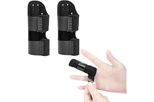 JIIJCAAC Finger Splint, 2 Pieces Of Finger Support Bracket, Finger Stabilizer, Finger Joint Fixation For Fractured Fingers, Used To Straighten Bent Fingers