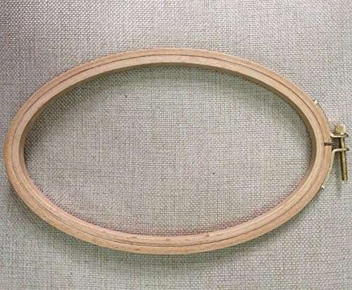 WRMHOM 8.27X5.12 Inch Oval Wooden Embroidery Hoop 21X13cm Oval Hand Stitching Hoop - Cross Stitch Hoop - Framing Hoop - Stitchery Hoop - Craft Supply Hoop (2PCS/PACK)