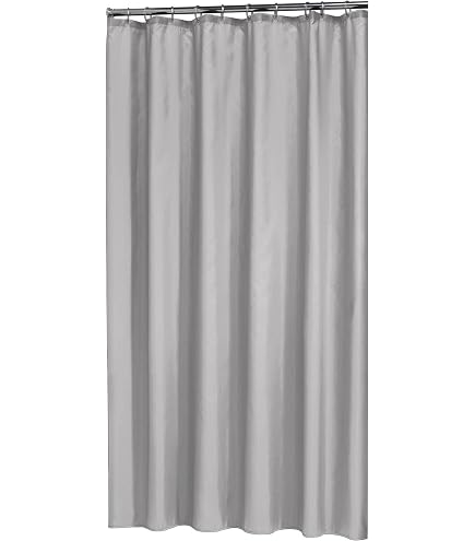Tenda Doccia In Tessuto Grigio Scuro – Antimuffa, Impermeabile, 200x220 Cm, Con Anelli, Lavabile In Lavatrice