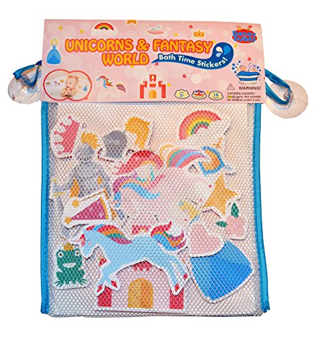 Barney & Buddy BA050 Fantasy World Unicom Bath Stickers, Multi-Colour