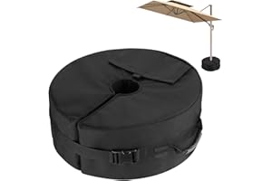 Rdddhur Base Sombrilla Terraza Exterior, Pesos para Sombrillas Playa, Redondo Bolsa de Arena Pesas para Parasol, Soporte Pie Sombrilla Jardin Patio, hasta Arena 40kg