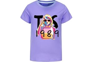 Ficlwigkis Taylor T Shirt Girls Clothes Girls' t-Shirts Short Sleeve T-Shirt 1989 Taylor Merchandise Girls T Shirts Taylor Clothes for Girls