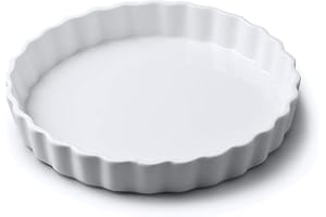 WM BARTLEET & SONS 1750 Plat à flan rond traditionnel en porcelaine Wm Bartleet & Sons, 18 cm, blanc