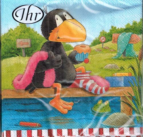 Preisvergleich Produktbild IHR - Servietten - Alles vermurkst - Kleiner Rabe Socke