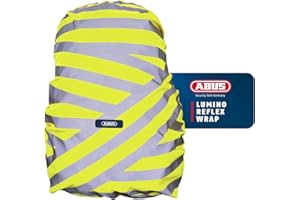 ABUS reflektierender Regenschutz für Rucksäcke - Lumino X-Urban Cover - wasserdichter & sichtbarer Rucksacküberzug - Gelb/Silber
