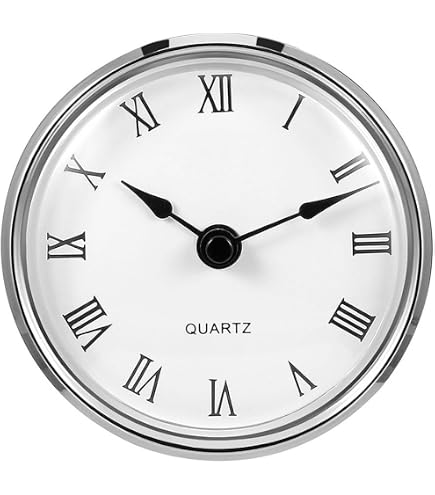 PATIKIL 90mm Inserto per Orologio al Quarzo, Orologio Miniatura con Movimento al Quarzo Rotondo Mini Orologio Numeri Arabi Adatto 78mm/3,1 Dia Foro per Sostituzione, Tono Oro, Stile 1