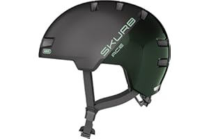 ABUS casco da città Skurb ACE - Elegante bici per uso quotidiano, skating, BMX o lonGBoard Verde (Moss Green), taglia L