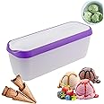 P-PLUS INTERNATIONAL Ice Cream Tub - 1.5 Quart Double Insulated Reusable Container - Stackable Food Container - Ice Cream Container for Freezer - Reusable Dessert Storage Tubs (Pack of 1, Purple)