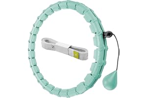 Pterygoid Smart Hula Ring Hoop,Weighted Hoola-Hoops 24 Detachable Knots With Auto-Spinning,Weight Loss Abdomen Fitness Massage with Ball for Adults and Kids Exercising