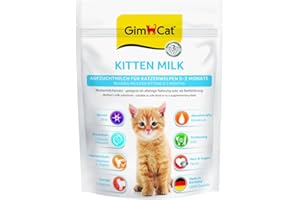 GimCat Kitten Milk Sustituto de la Leche Materna - Leche de Gato con taurina y Calcio - 1 Bolsa (1 x 200 g)
