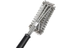 Ayvicco Perfect BBQ Grill Brush, 18" Grill Brush - Stainless Steel Brush w/Wire Bristles 3-in-1 Grill Cleaner Provides Effortless Cleaning, Great Grill Accessories Grill Cooking Grates