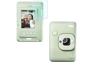 HUIPUXIANG PET Flim Displayschutzfolie 2+2 Stück für Fuji Fujifilm Instax Mini Liplay + 0,3 mm High Definition Objektiv 9H Härte optisches LCD