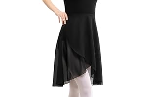 BALAYSIER Ballet Skirts for Girls and Women Ballet Wrap Skirt Chiffon Dance Skirts with Adjustable Buckle Design at Waist