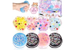 MZJAUVF 4 Pezzi Squishy Zampa di Gatto, 4 Pezzi Biscotto per Alleviare lo Stress, Taba Squishy Kit, Kawaii Squeeze Toys, Antistress Bambini, Fufu Squishy Regalo per Ragazzi, Halloween e Natale